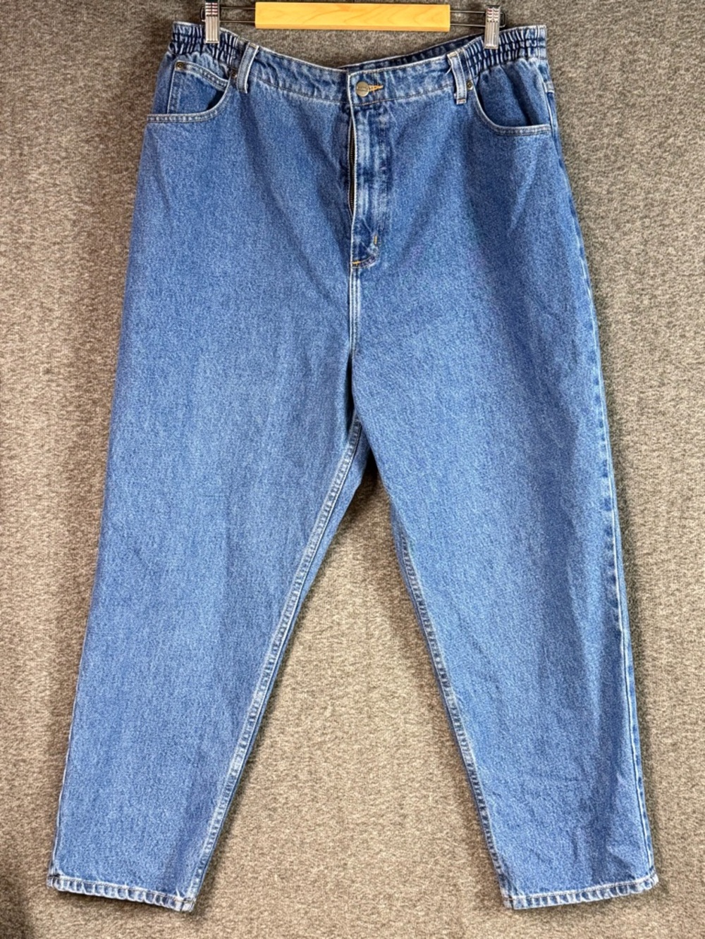 L.L.Bean Relaxed Fit Blue Denim Jeans High Rise Mom Jeans Size 20 Petite